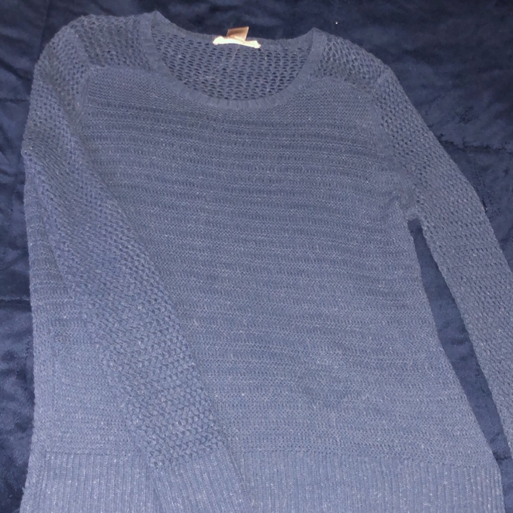 Beautiful Blue Crochet Sweater